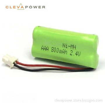AAA 800mAh 2.4V NiMH rechargeable battery pack